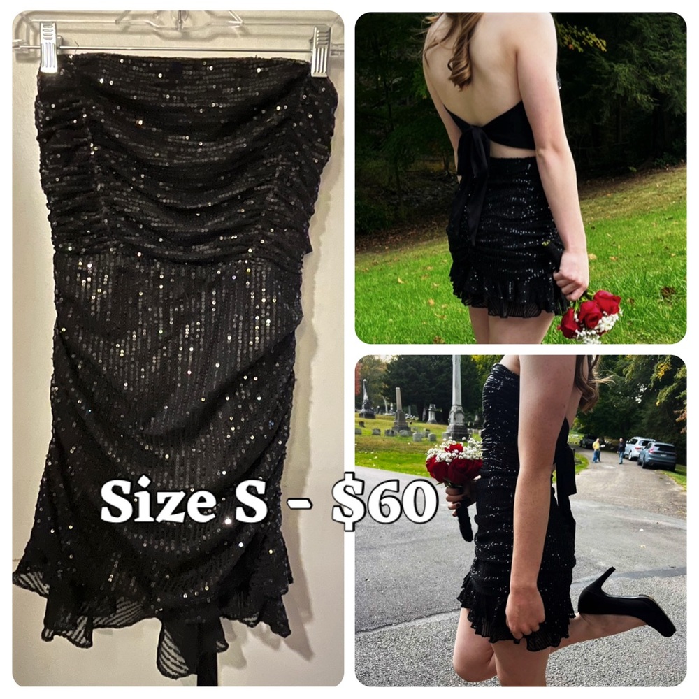 Lucy in the Sky Black Sequin Dress